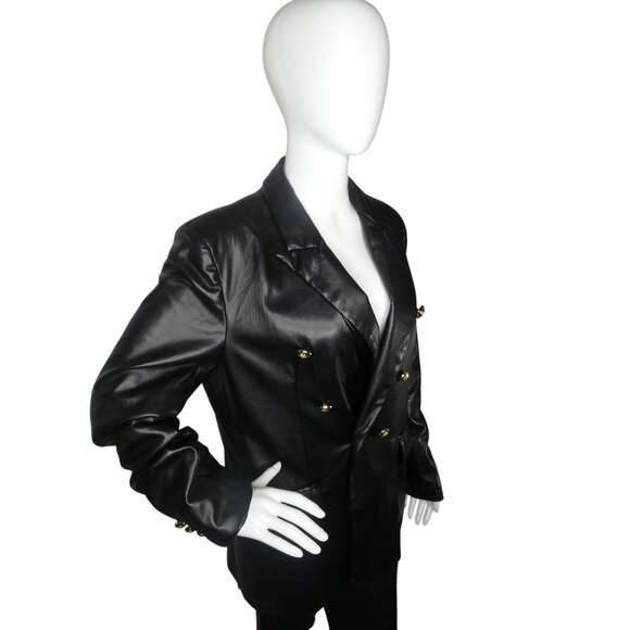 Truth Women's Faux Leather Jacket Black Size 10 - Picture 3 of 10